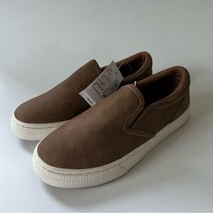 The Children’s Place Brown Faux Leather Slip On Sneakers Size 1